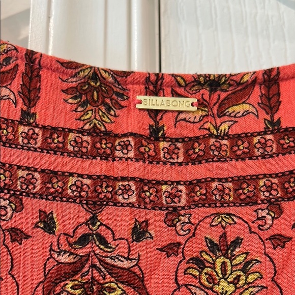 Billabong free as can be babydoll dress- Floral Red - Picture 5 of 6